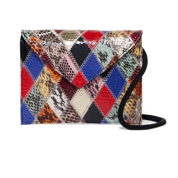 $200 Elizabeth & James Penpal Patchwork Leather Belt Bag Shoulder Bag - Picture 1 of 8